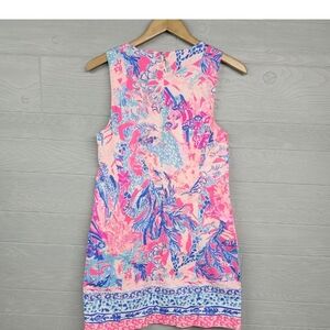 Lilly Pulitzer Pink & Blue Tropical Shift Mini Dress